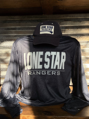 Lone Star (Large Block) L/S Dryfit Tee